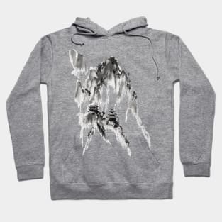 A Japanese Temple In The Foggy Mountain Hoodie